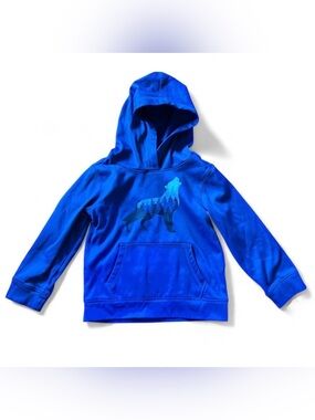 Lands' End Bright Blue Wolf Hoodie for Kids